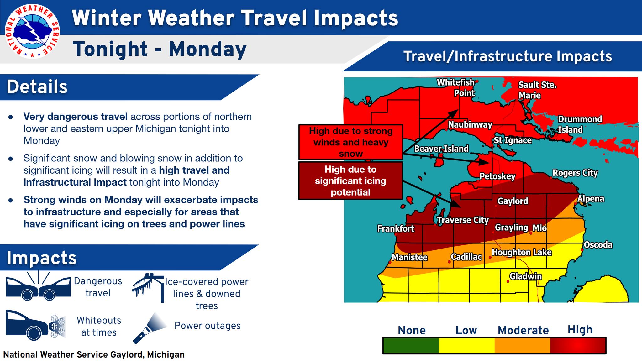 Widespread School, Government Office, Business Closures Monday