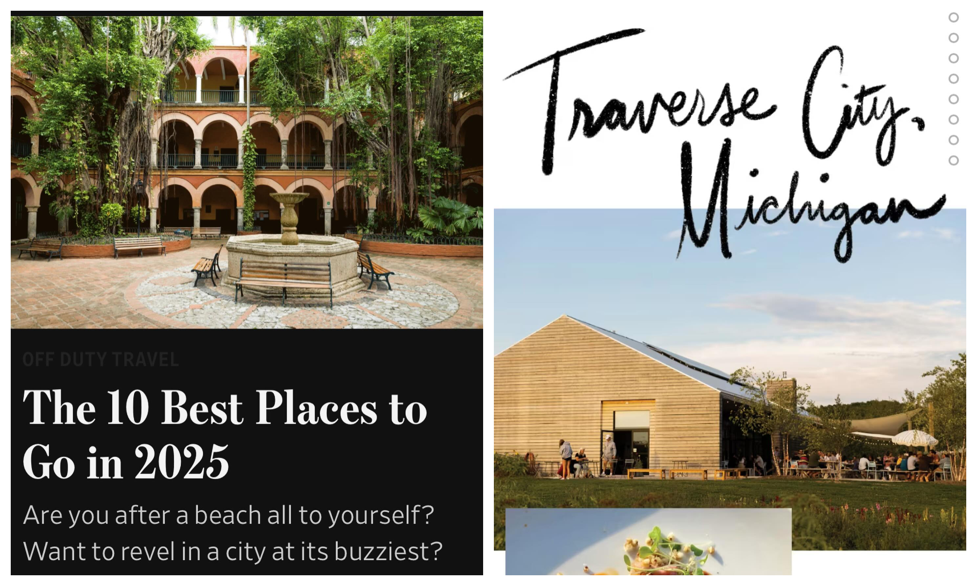 Traverse City Makes Wall Street Journal&rsquo;s &lsquo;10 Places To Go In 2025 