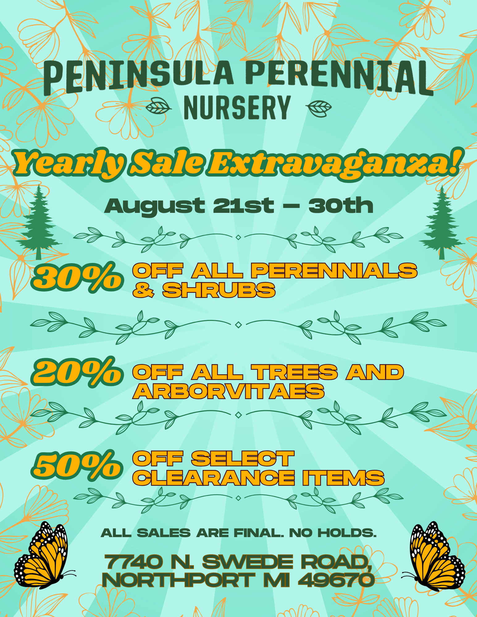 Peninsula Perennial Yearly Sale Extravaganza!!